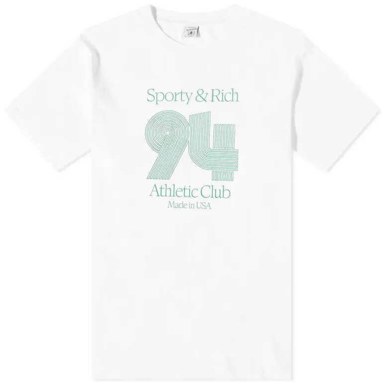 

Футболка Sporty & Rich 94 Athletic Club, белый/зеленый