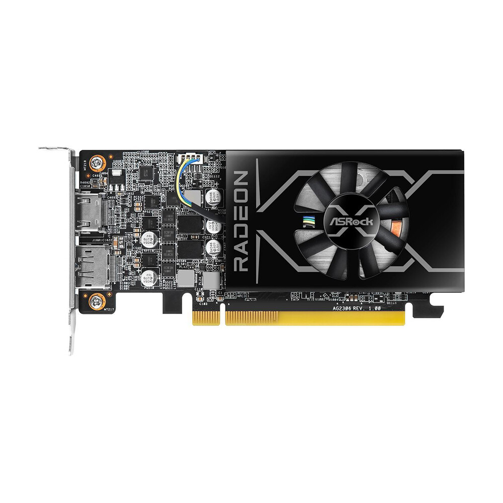 

Видеокарта ASRock Radeon RX 6400 LP, 4 Гб, черный