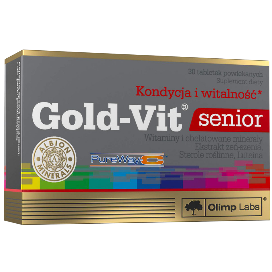 Olimp Gold-Vit Senior биологически активная добавка, 30 таблеток/1 упаковка olimp gold vit complex żelazo биологически активная добавка 20 таблеток игристое 1 упаковка