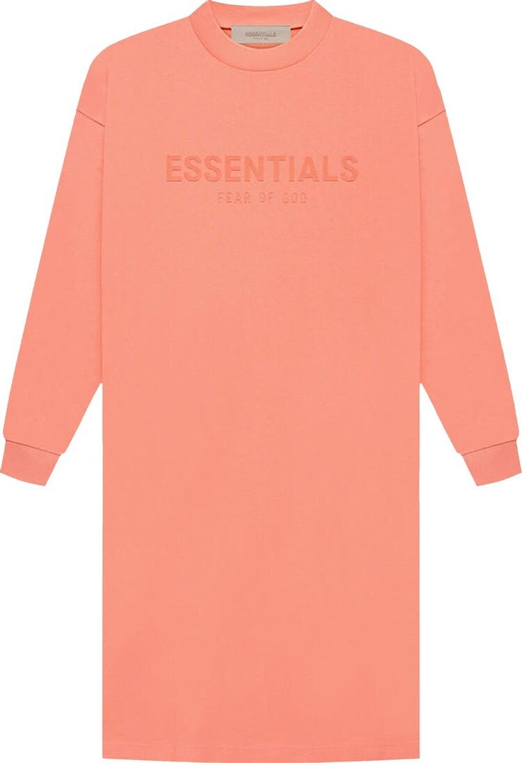 

Платье Fear of God Essentials Long-Sleeve Tee Dress 'Coral', оранжевый