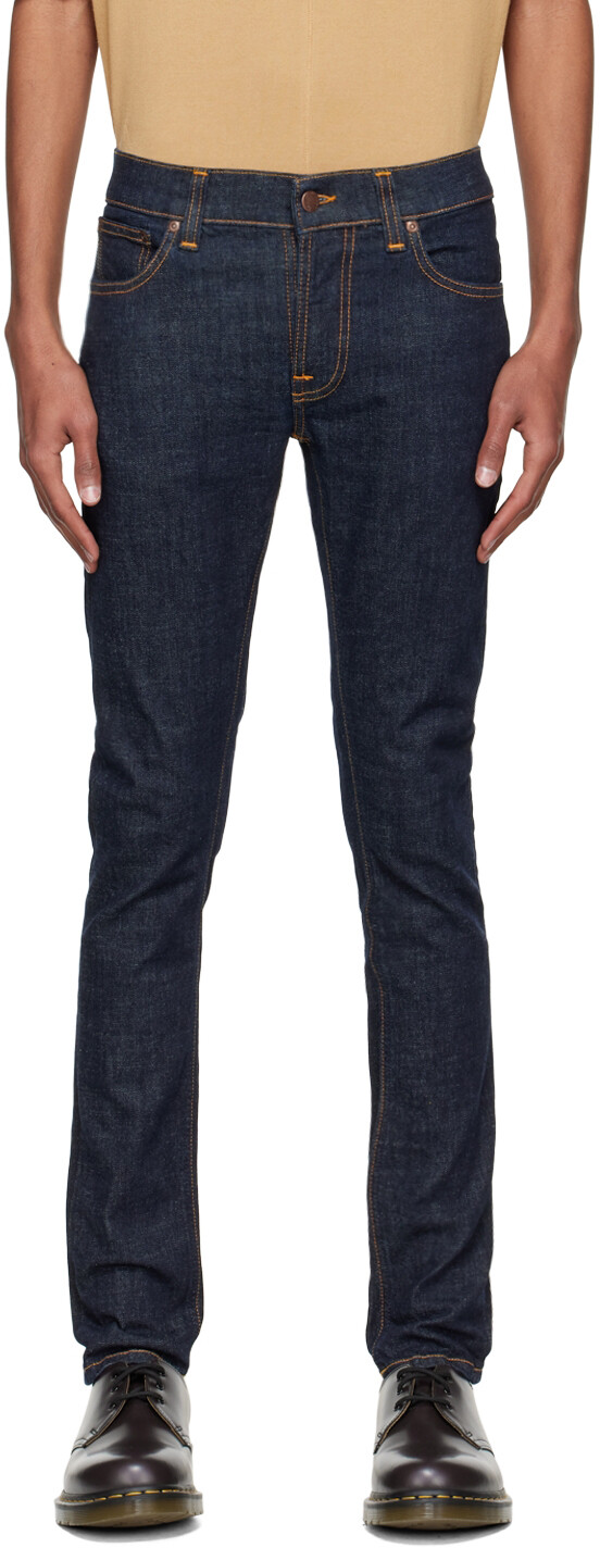 

Темно-синие узкие узкие джинсы Terry Nudie Jeans