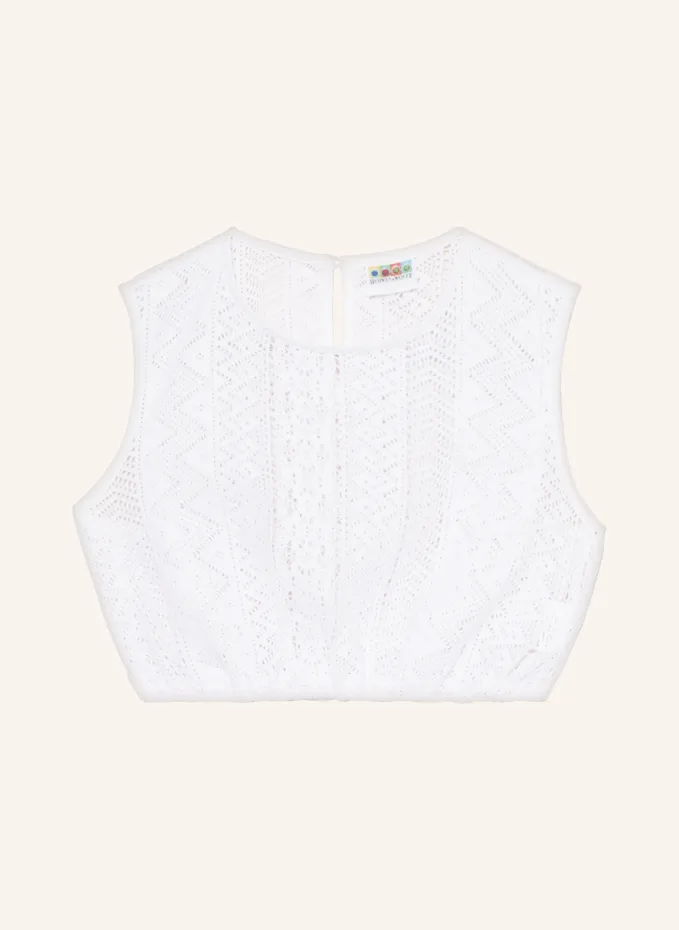 Кружевная блузка в стиле дирндль Berwin & Wolff, белый