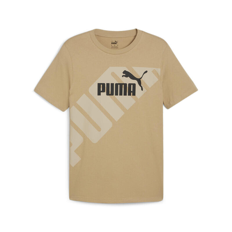 цена Футболка с принтом PUMA POWER Мужская PUMA Prairie Tan Beige