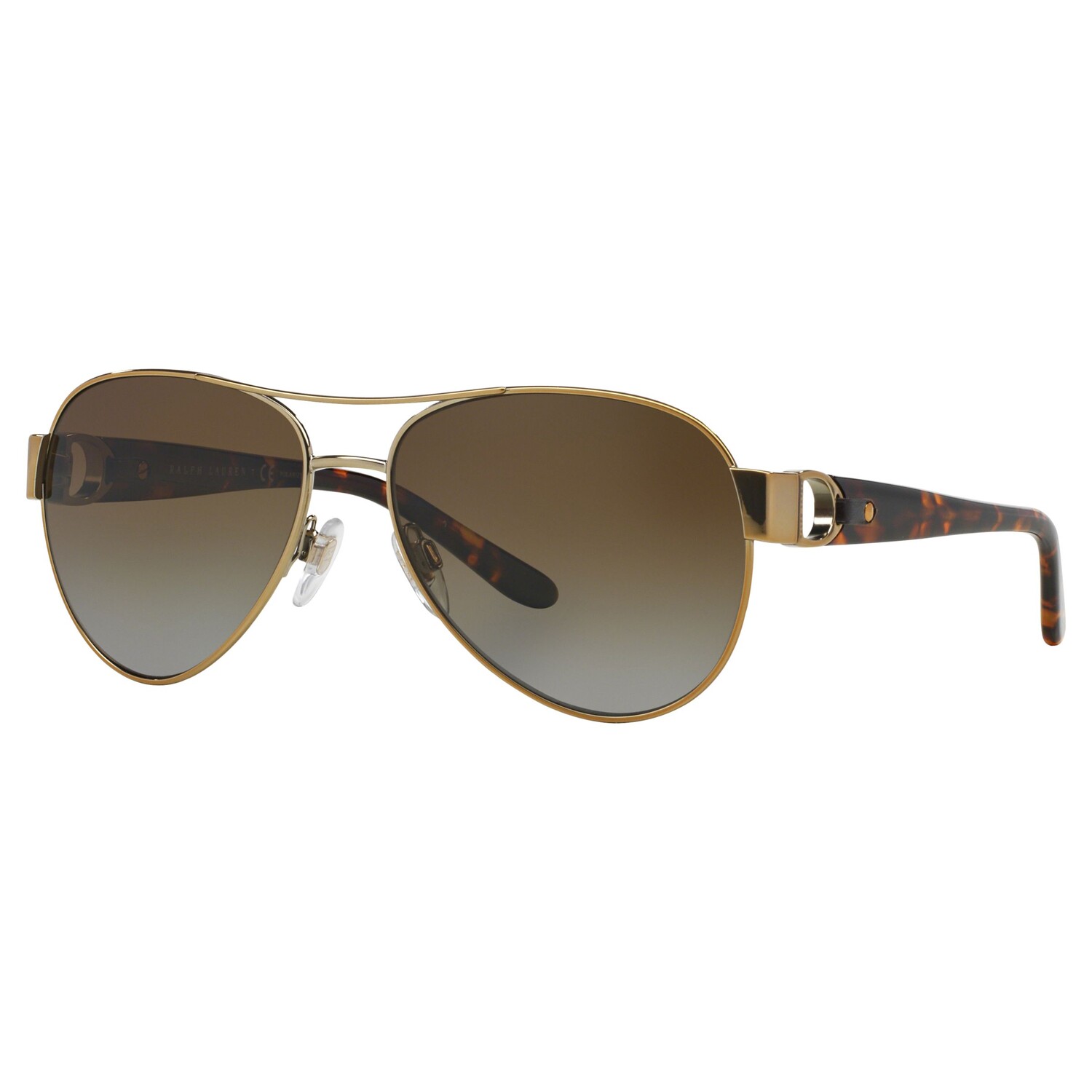 

Поляризованные солнцезащитные очки-авиаторы Ralph Lauren RL7047Q, золотистые