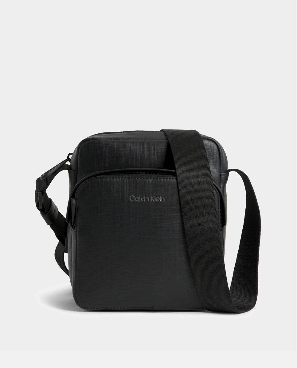 

Маленькая черная сумка через плечо на молнии Calvin Klein, черный