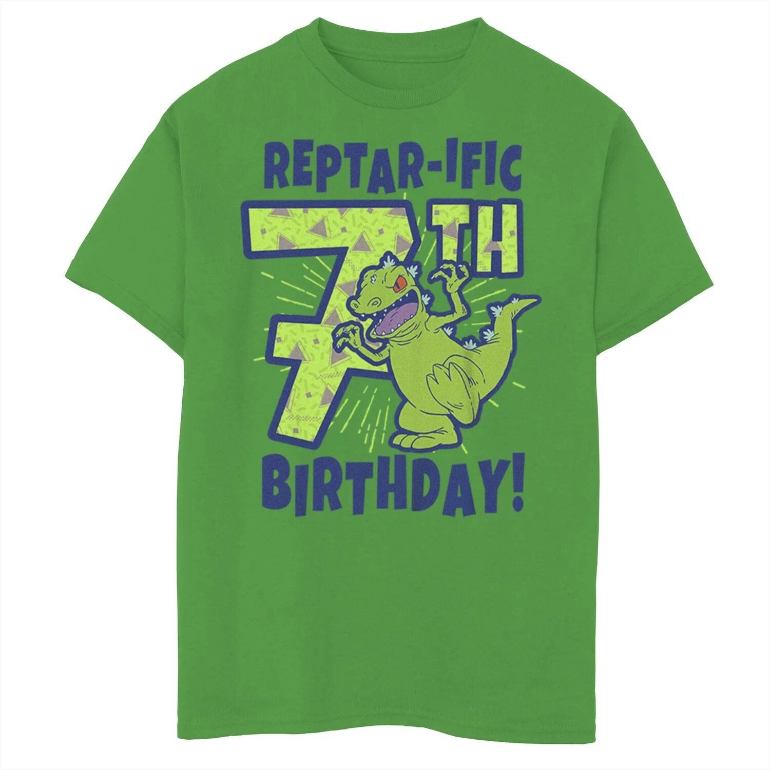 

Футболка с рисунком на 7-й день рождения Rugrats Reptar для мальчиков 8–20 лет Licensed Character