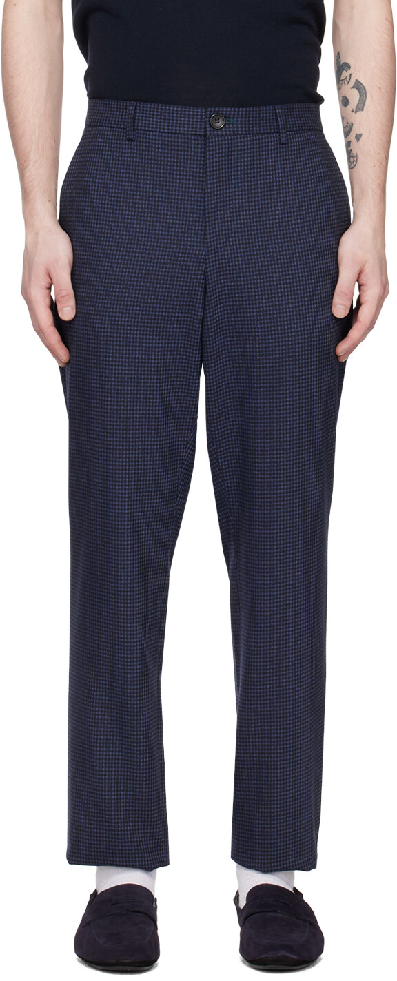 

Синие брюки в клетку PS by Paul Smith, Синий, Синие брюки в клетку PS by Paul Smith