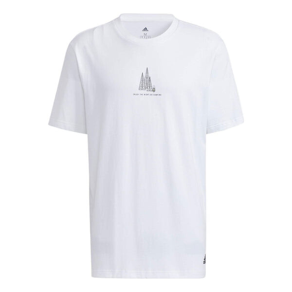 

Футболка Adidas Casual Sports Breathable Pattern Short Sleeve White, Белый