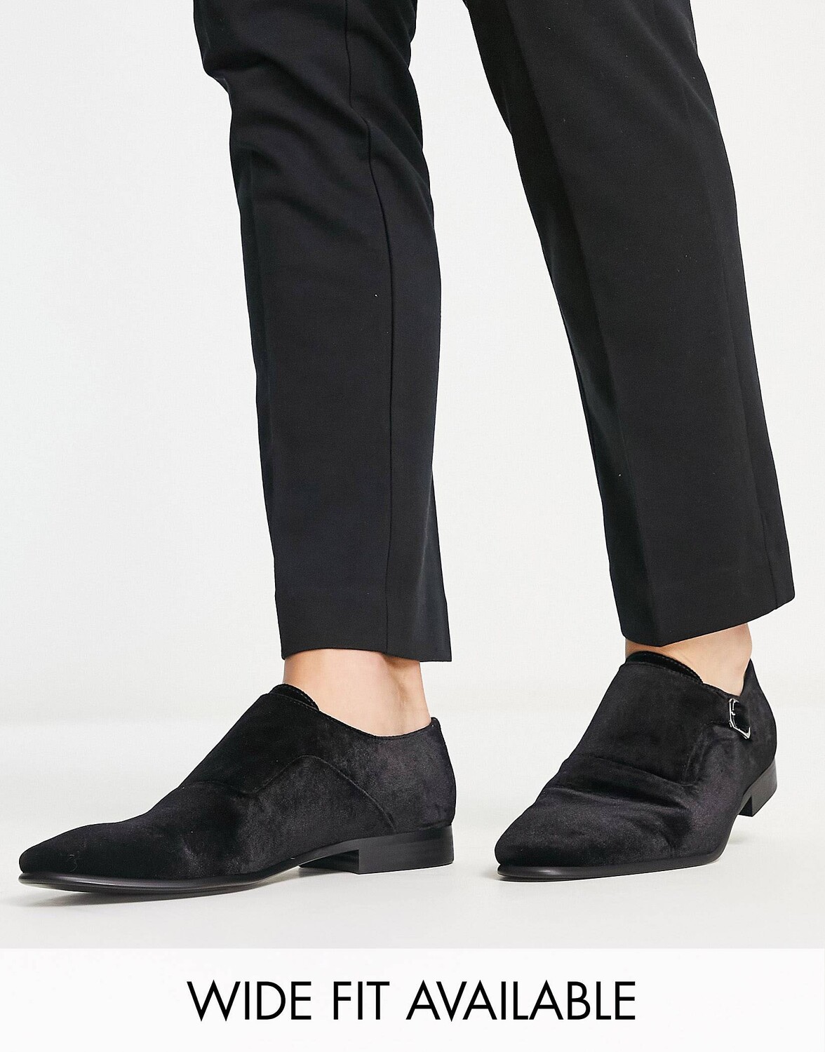 

Черные бархатные монки ASOS DESIGN, Черный