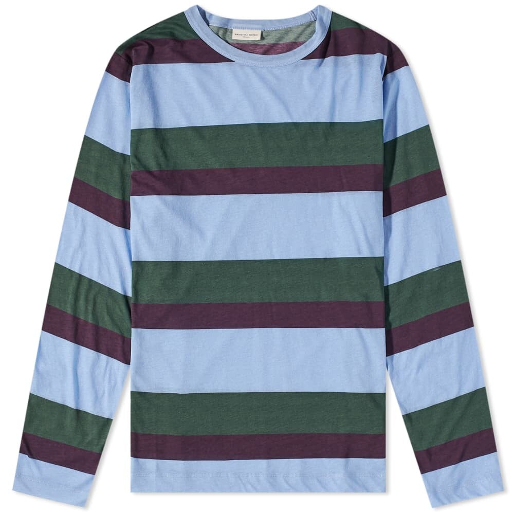 

Футболка Dries Van Noten Long Sleeve Habbot Striped Tee, Синий