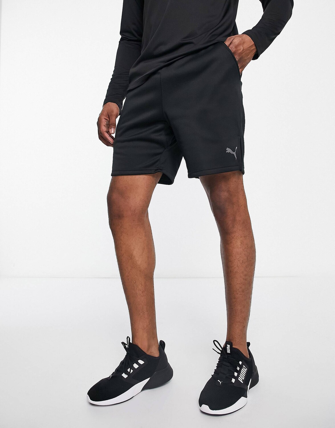 

Черные шорты Puma Training Fit Pwrfleece 7 дюймов