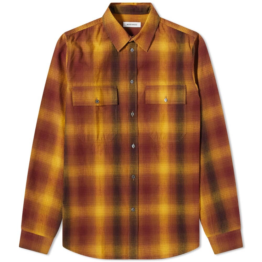 

Рубашка Wood Wood Avenir Gradient Check Overshirt
