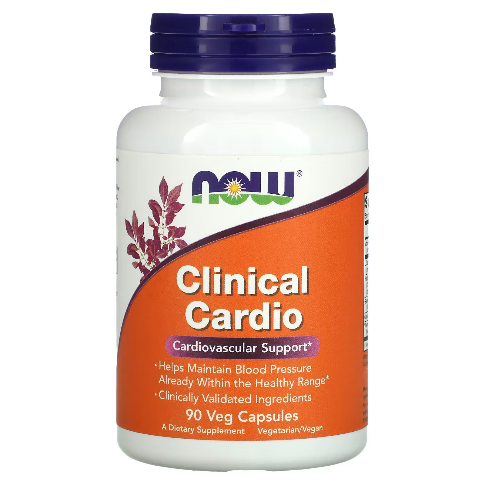 NOW Foods, Clinical Cardio, Поддержка сердечно-сосудистой системы, 90 растительных капсул carlson cardio complete комплекс для сердечно сосудистой системы 180 таблеток