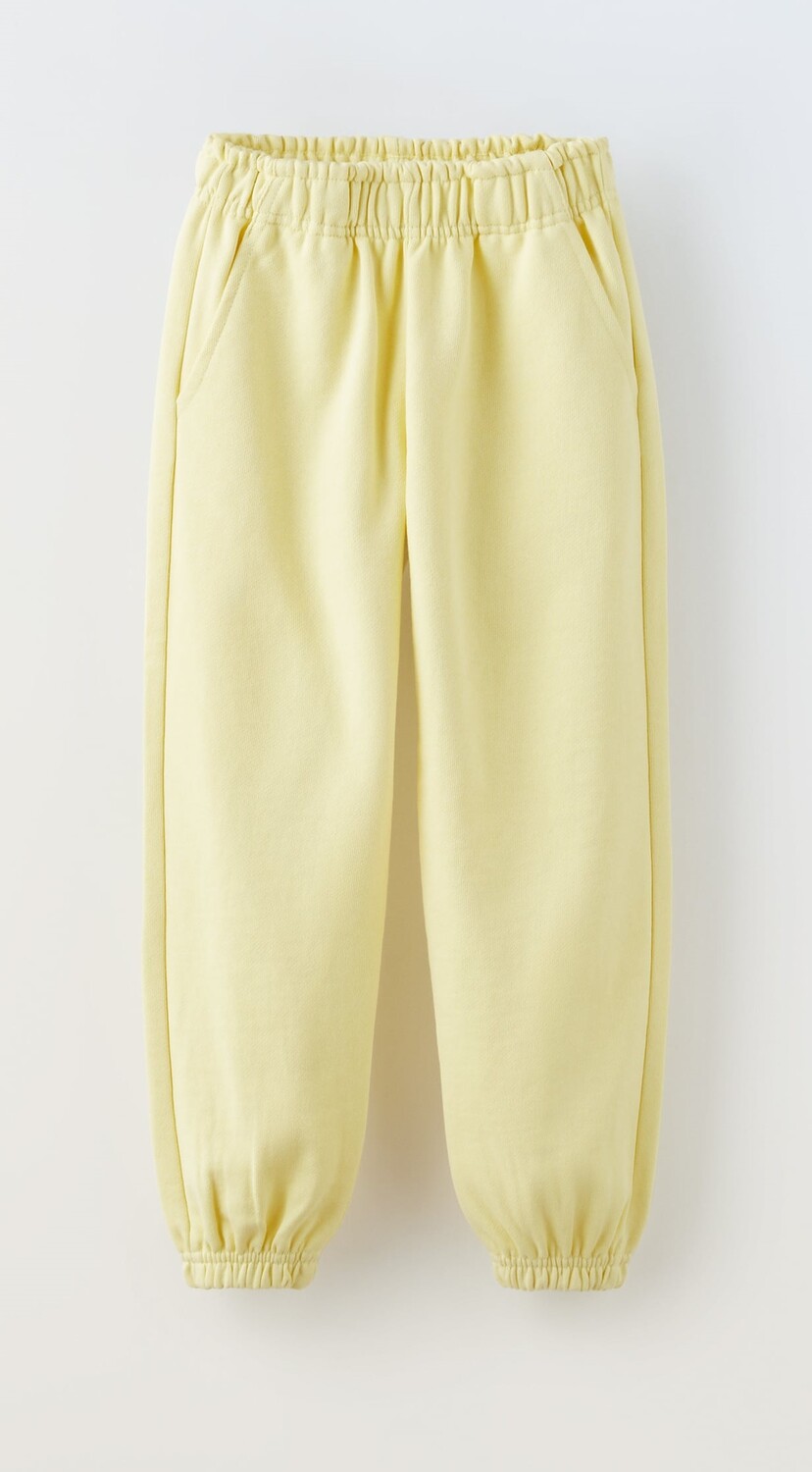 

Брюки-джоггеры Zara Basic Plush, светло-желтый