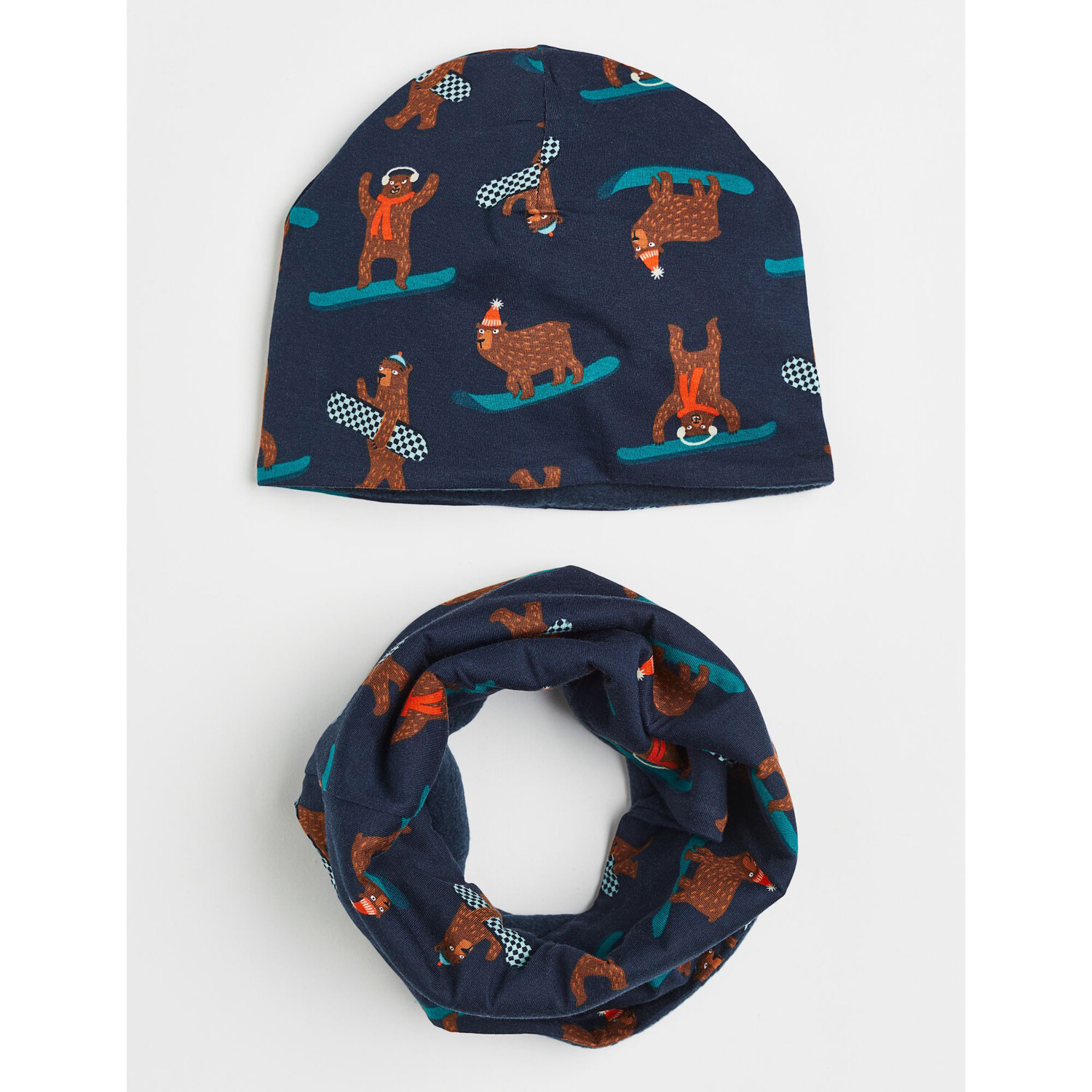 

Комплект из 2 предметов на подкладке H&M Bears Snowboarding, темно-синий
