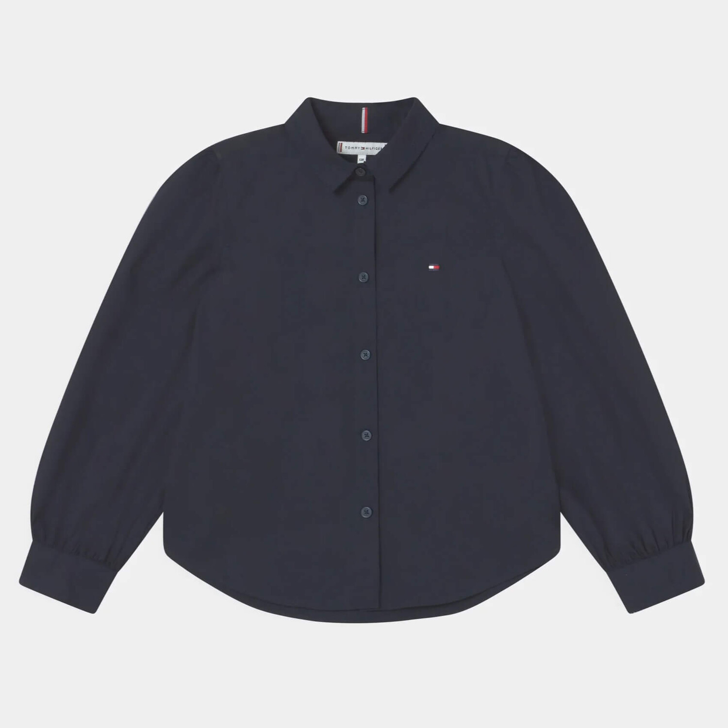 

Рубашка Tommy Hilfiger Ajour Puff Sleeve, темно-синий