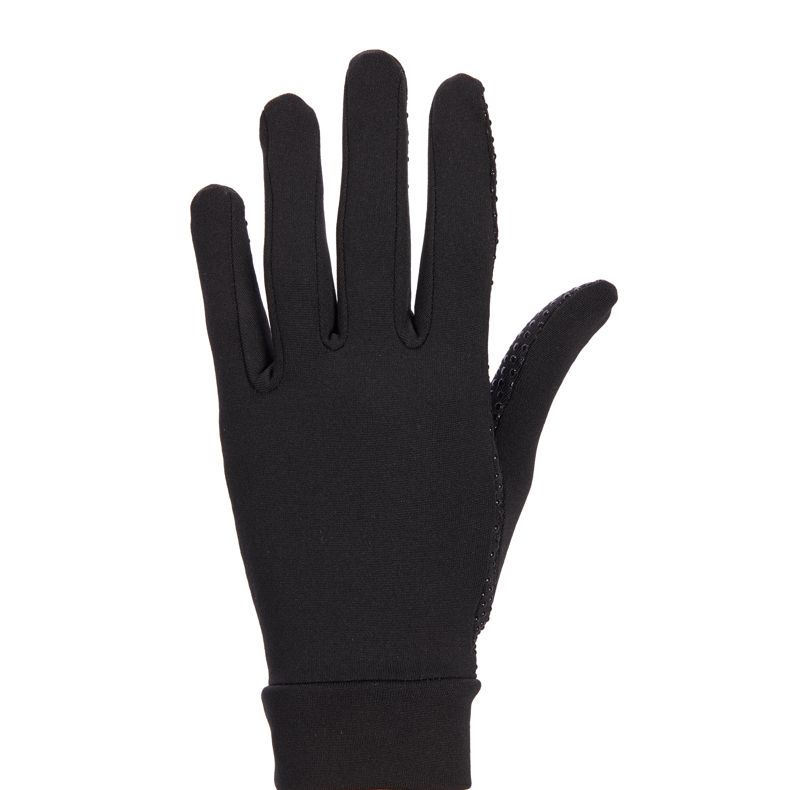 Перчатки Fouganza для верховой езды женские, черные фотографии