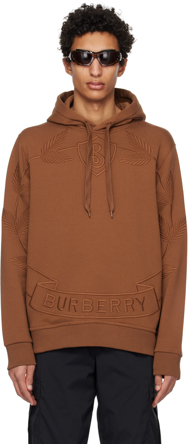 

Коричневый - Худи с гербом из дубовых листьев Burberry