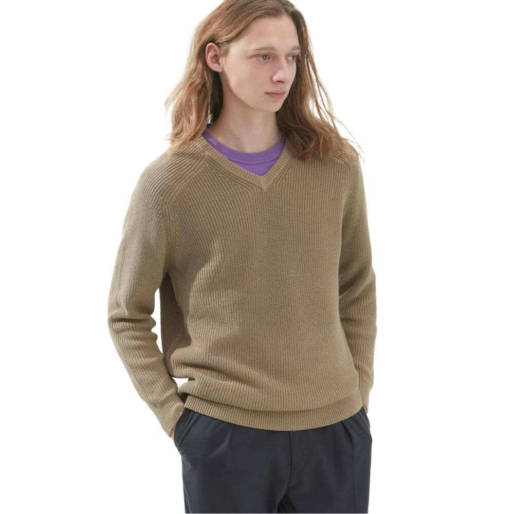 

Джемпер Uniqlo U V Neck, хаки