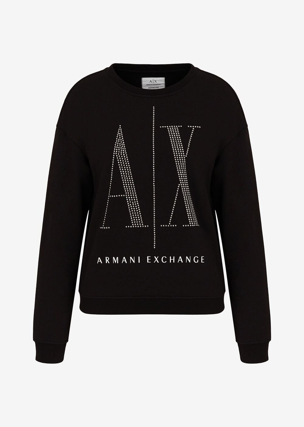 

Толстовка с заклепками и логотипом Icon Armani Exchange, черный