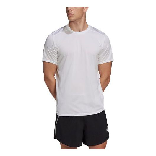 Футболка Adidas Running Sports Round Neck Short Sleeve White, Белый футболка zara round neck черный