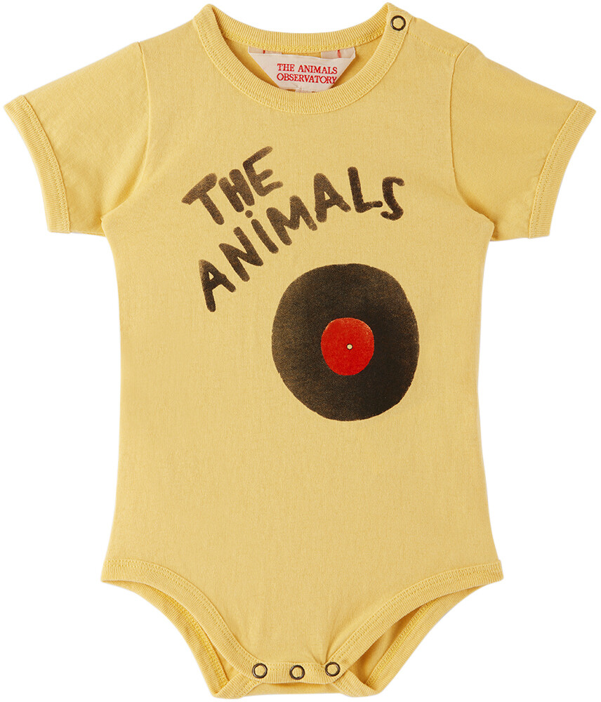 

Детское желтое боди с изображением шимпанзе The Animals Observatory