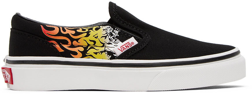 

Детские черно-красные классические слипоны для маленьких детей Vans