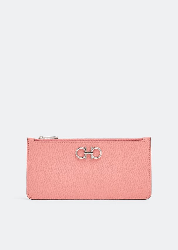 

Картхолдер FERRAGAMO Gancini credit card holder, розовый