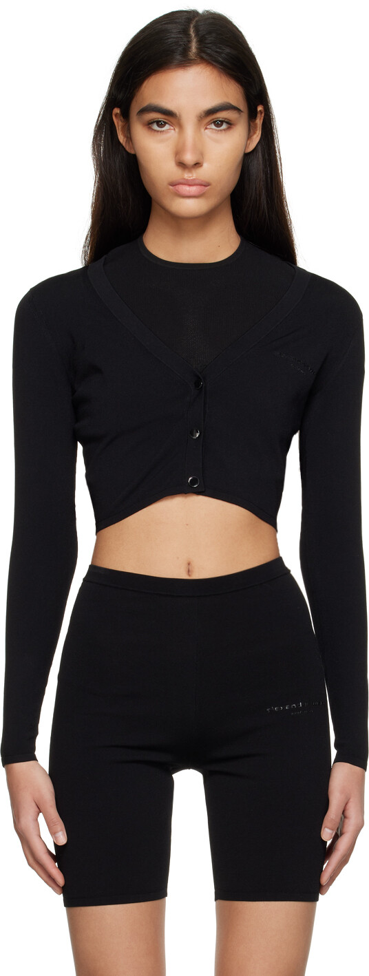 

Черный укороченный кардиган alexanderwang.t