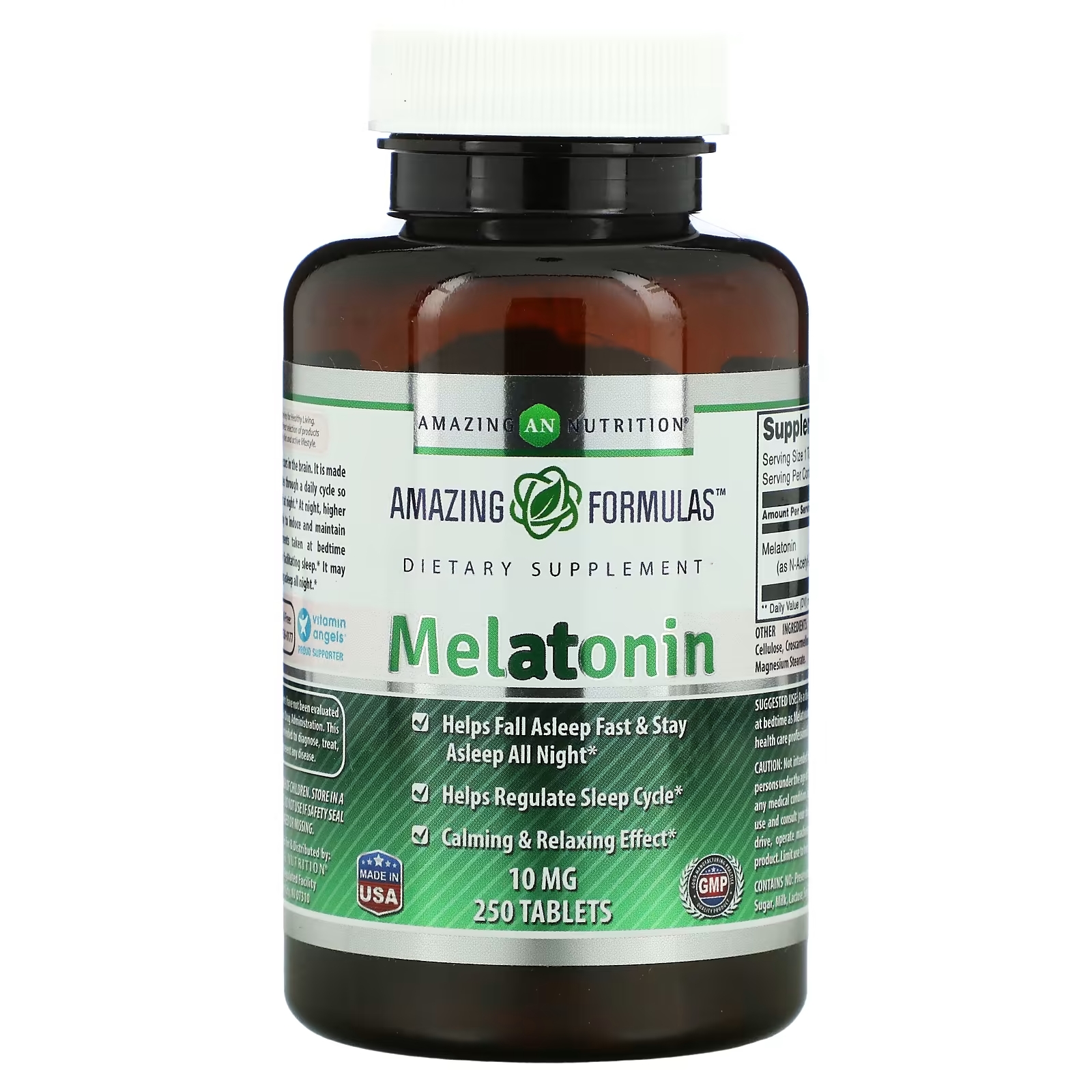 Amazing Nutrition Мелатонин 10 мг, 250 таблеток