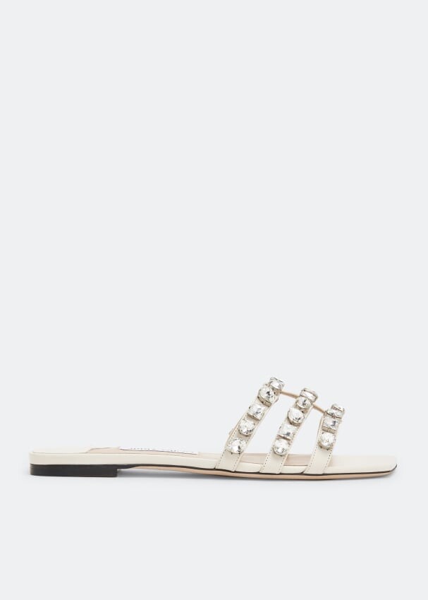 

Сандалии JIMMY CHOO Hazal flat sandals, белый