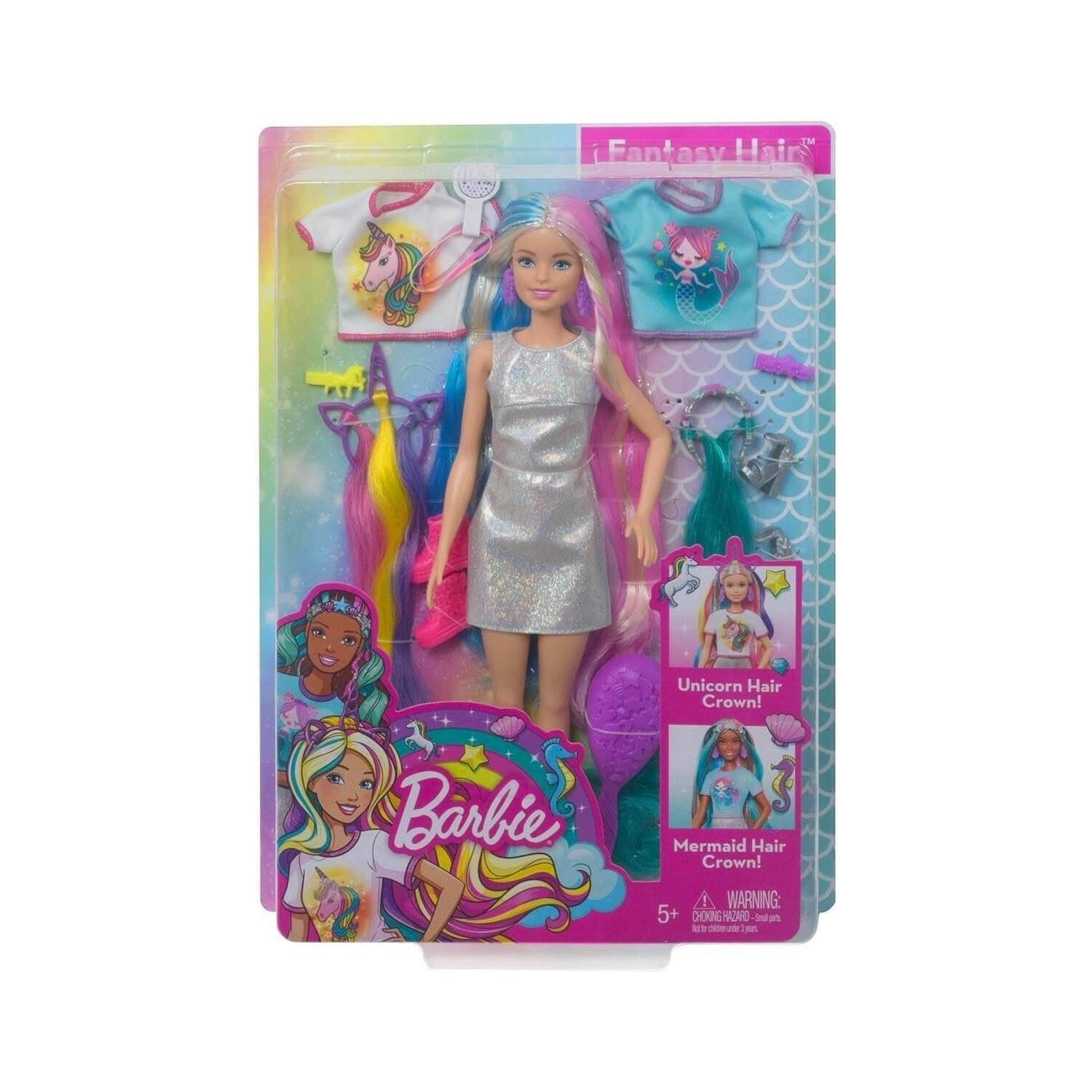 

Обучающая забавная кукла Barbie GNH04 с бесконечными волосами