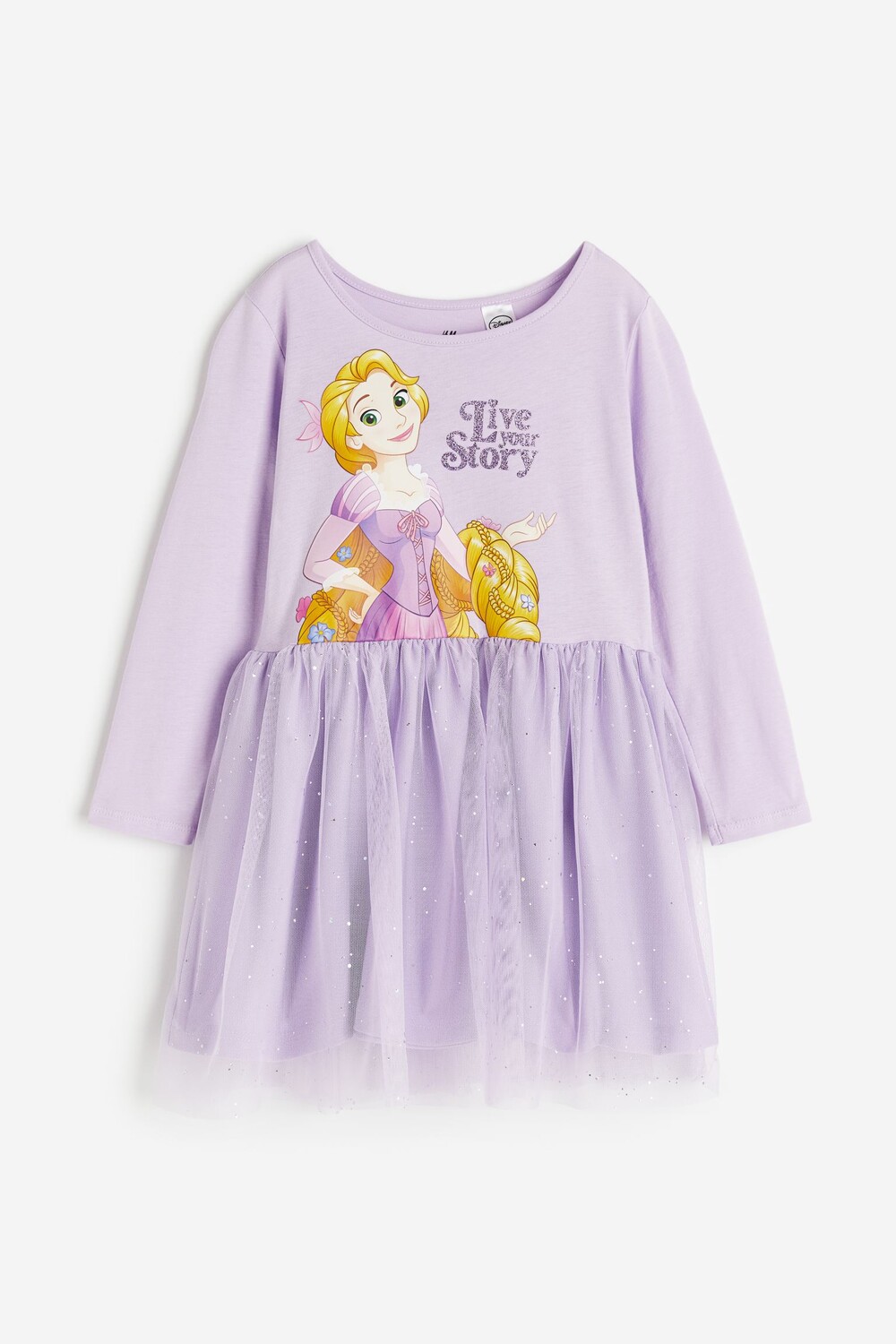 

Платье H&M Disney Tangled Tulle-skirt Jersey, светло-фиолетовый