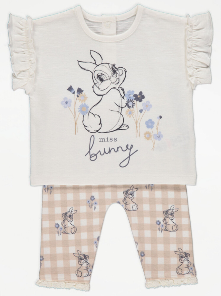 

Футболка Disney Bambi Miss Bunny и брюки в мелкую клетку George.
