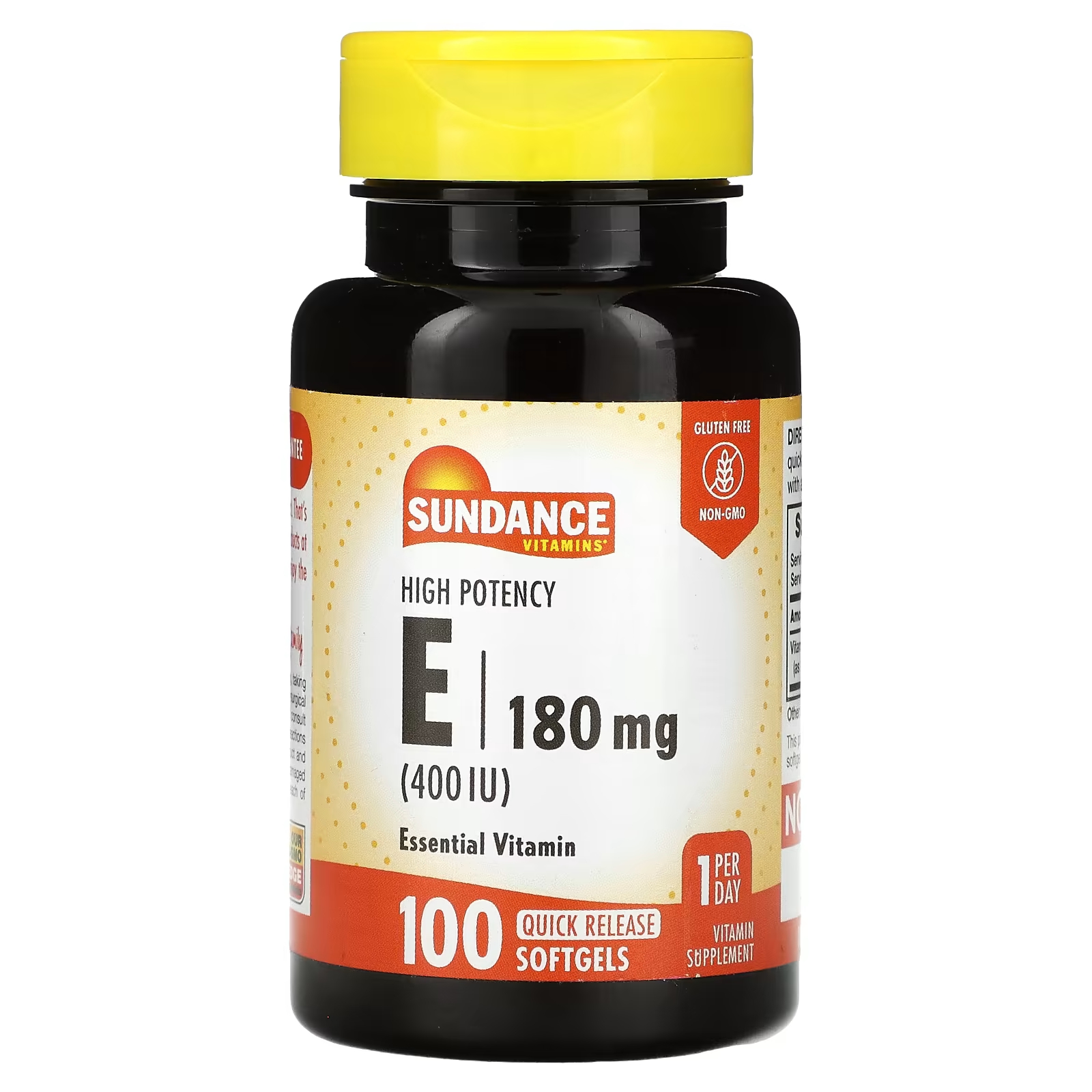 Витамины E Sundance Vitamins высокой эффективности, 100 мягких таблеток