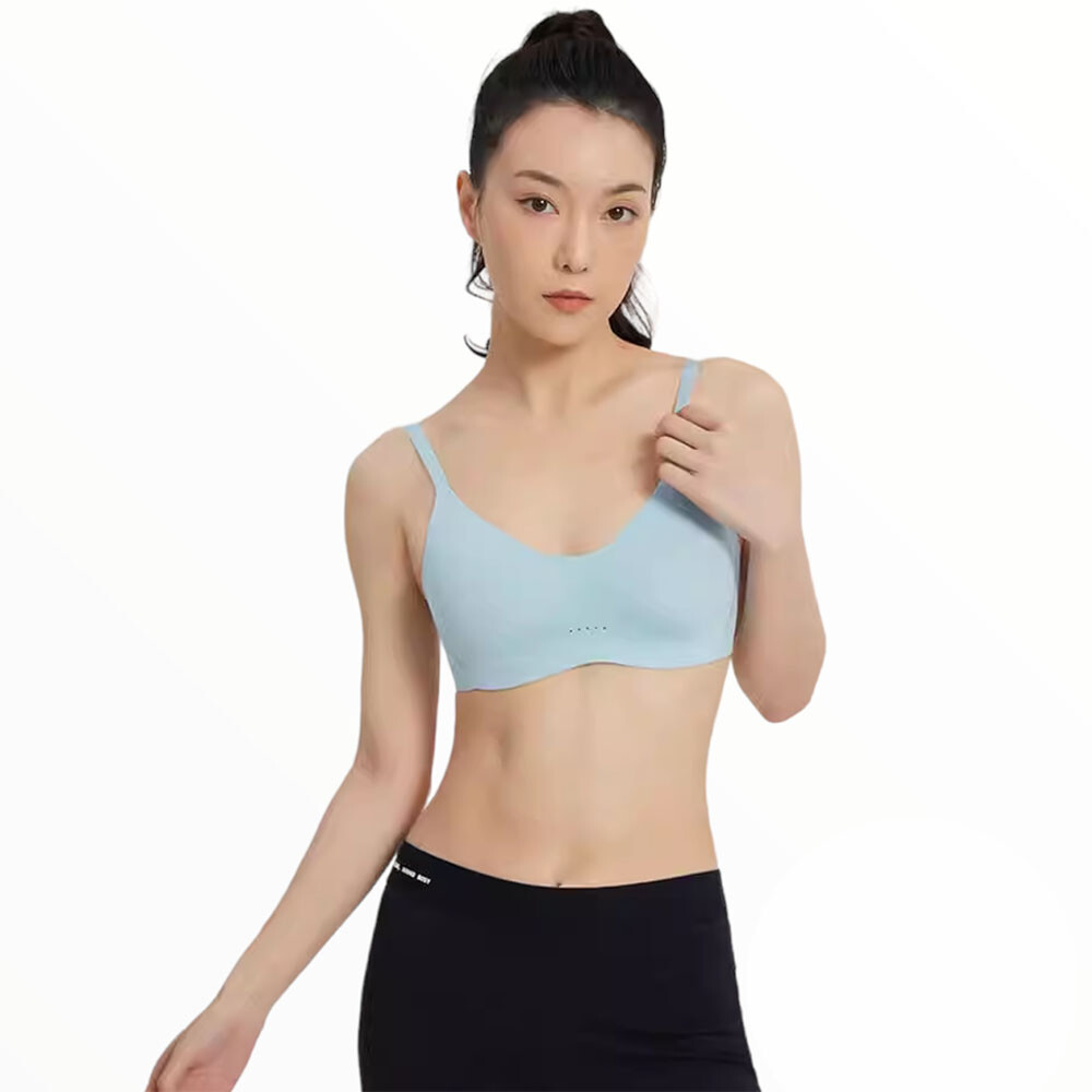 

Спортивный бюстгальтер Nike Dri-FIT Alate Minimalist Light-Support Padded, голубой