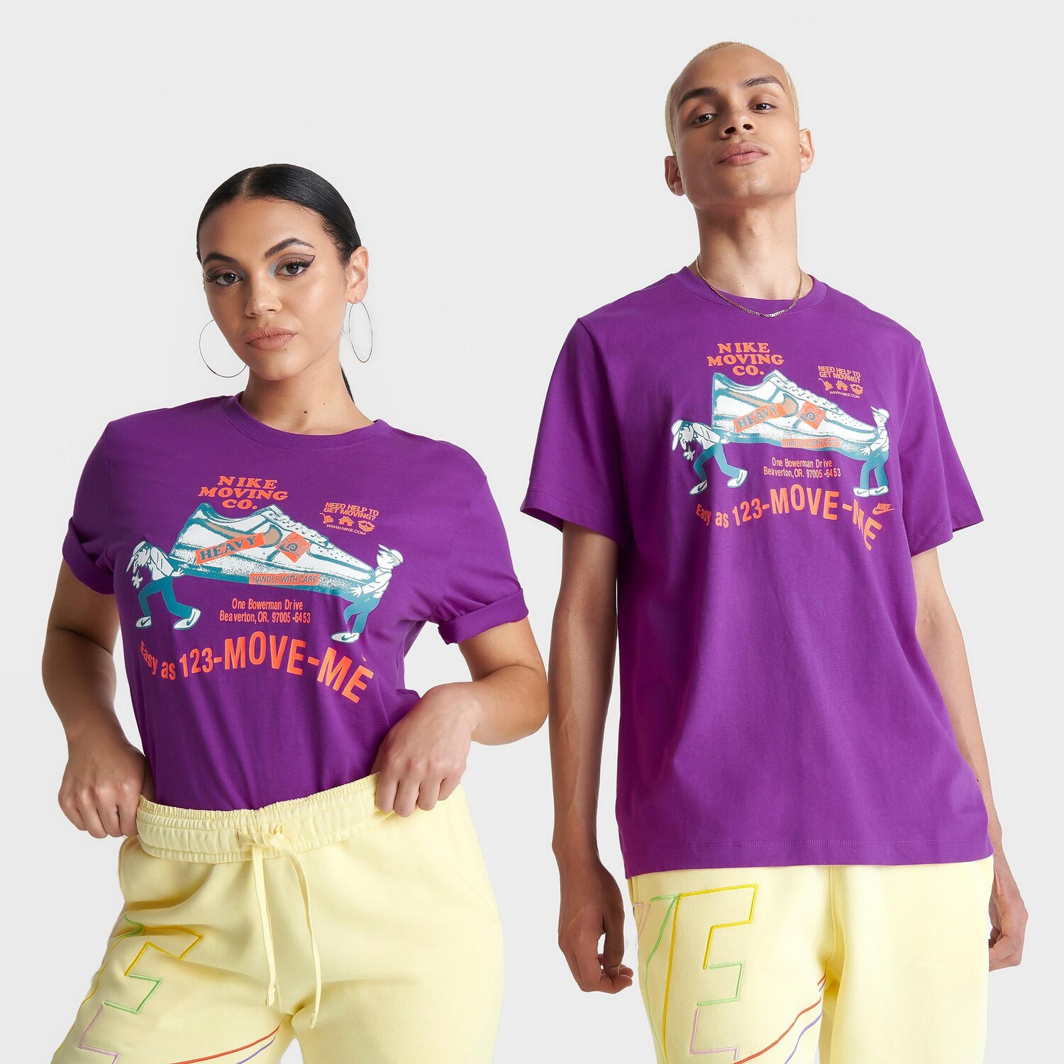 

Футболка с рисунком Nike Sportswear Moving Company, фиолетовый