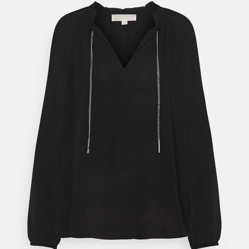 

Блузка Michael Kors Solid Chain, черный