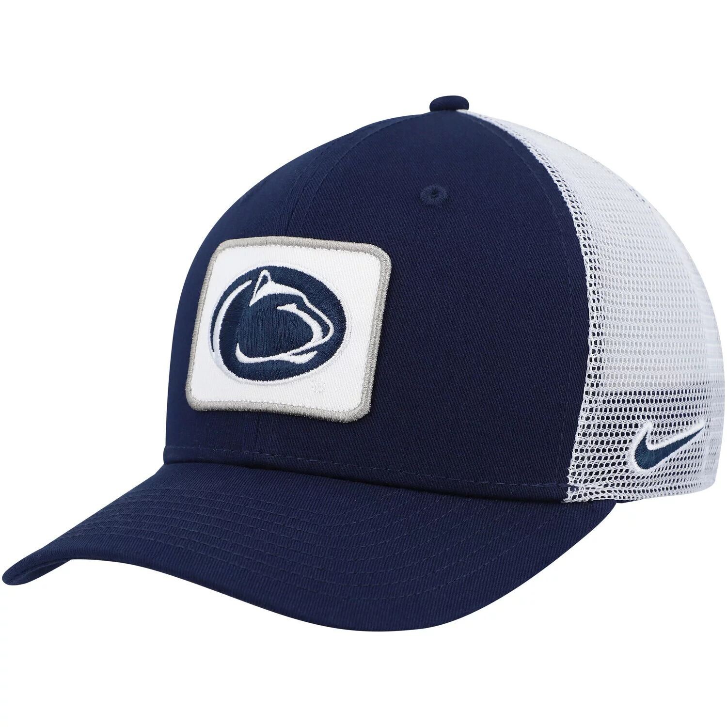 

Мужская темно-синяя/белая кепка Nike Penn State Nittany Lions Classic99 Trucker Snapback