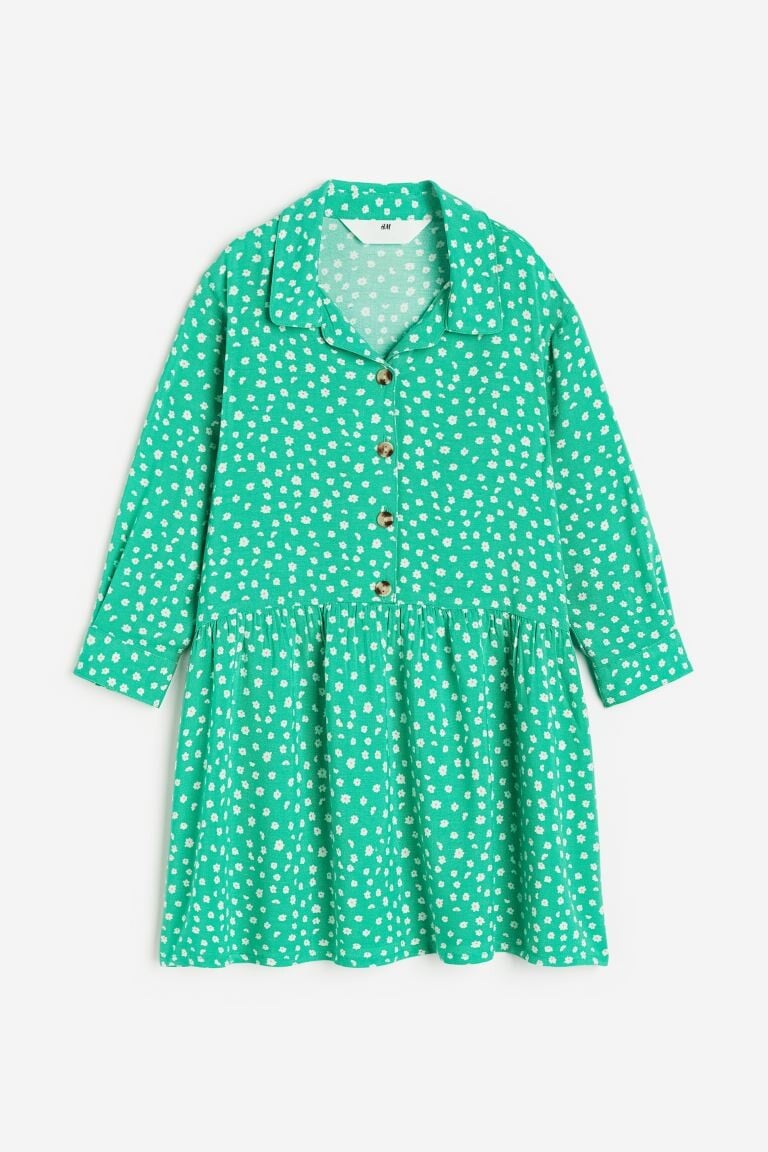 

Рубашка-платье H&M, бирюзовый/цветочный