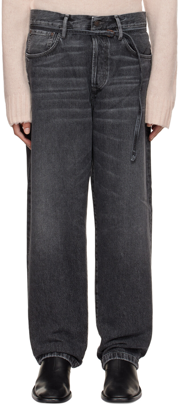 

Серые джинсы с поясом Acne Studios