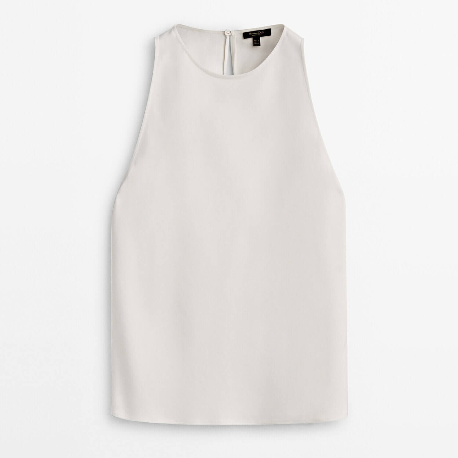 

Топ Massimo Dutti Loose-fitting Halter Neck, кремовый