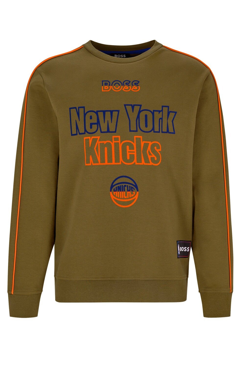 

Свитшот Boss & NBA Cotton-blend Regular-fit NBA Knicks, хаки