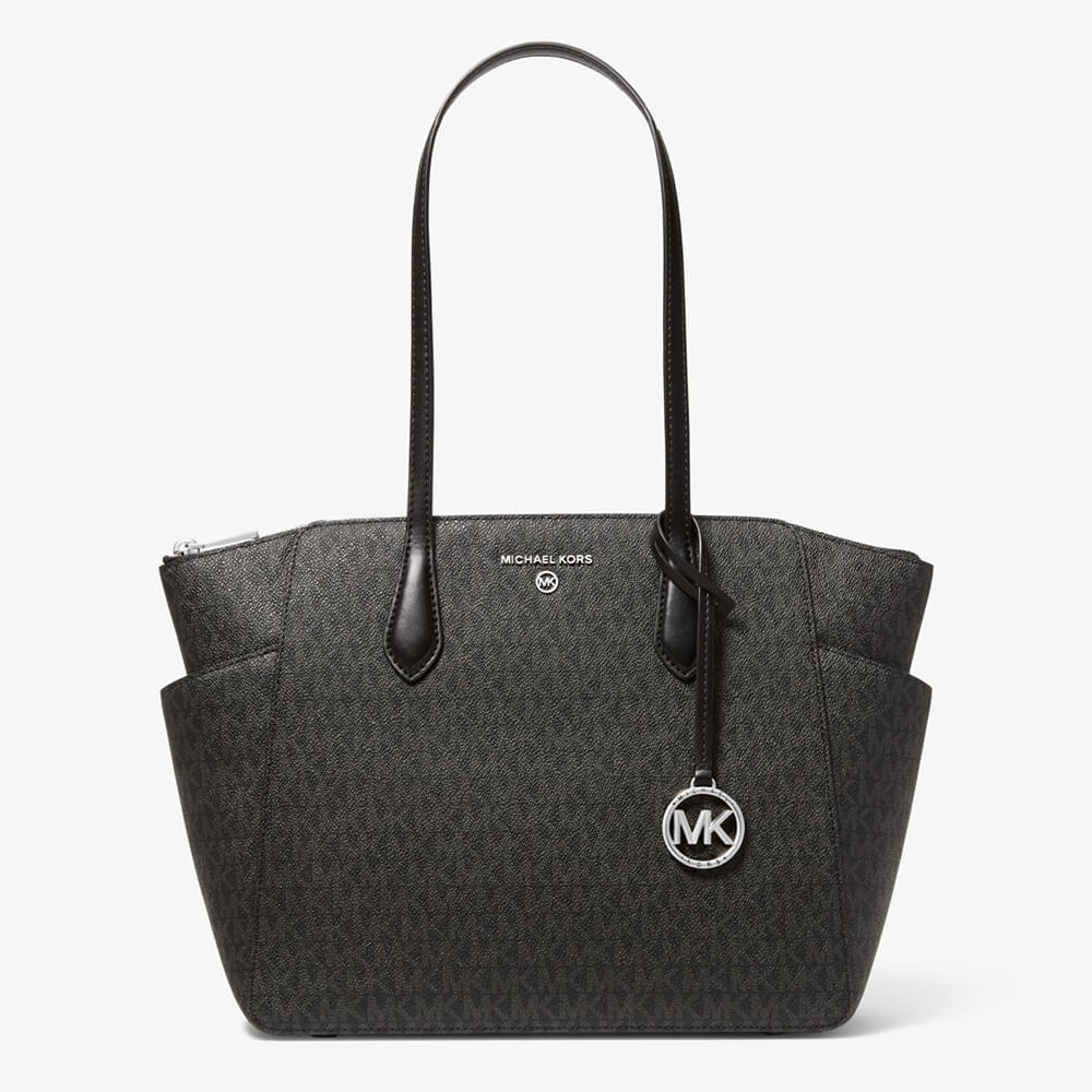 Сумка-тоут Michael Michael Kors Marilyn Medium Logo, черный - фото