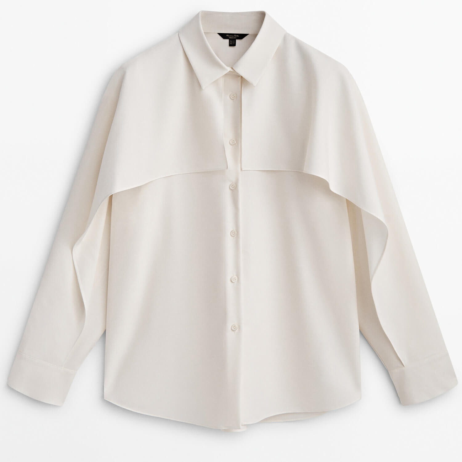 

Рубашка Massimo Dutti Flowing With Double Fabric, кремовый