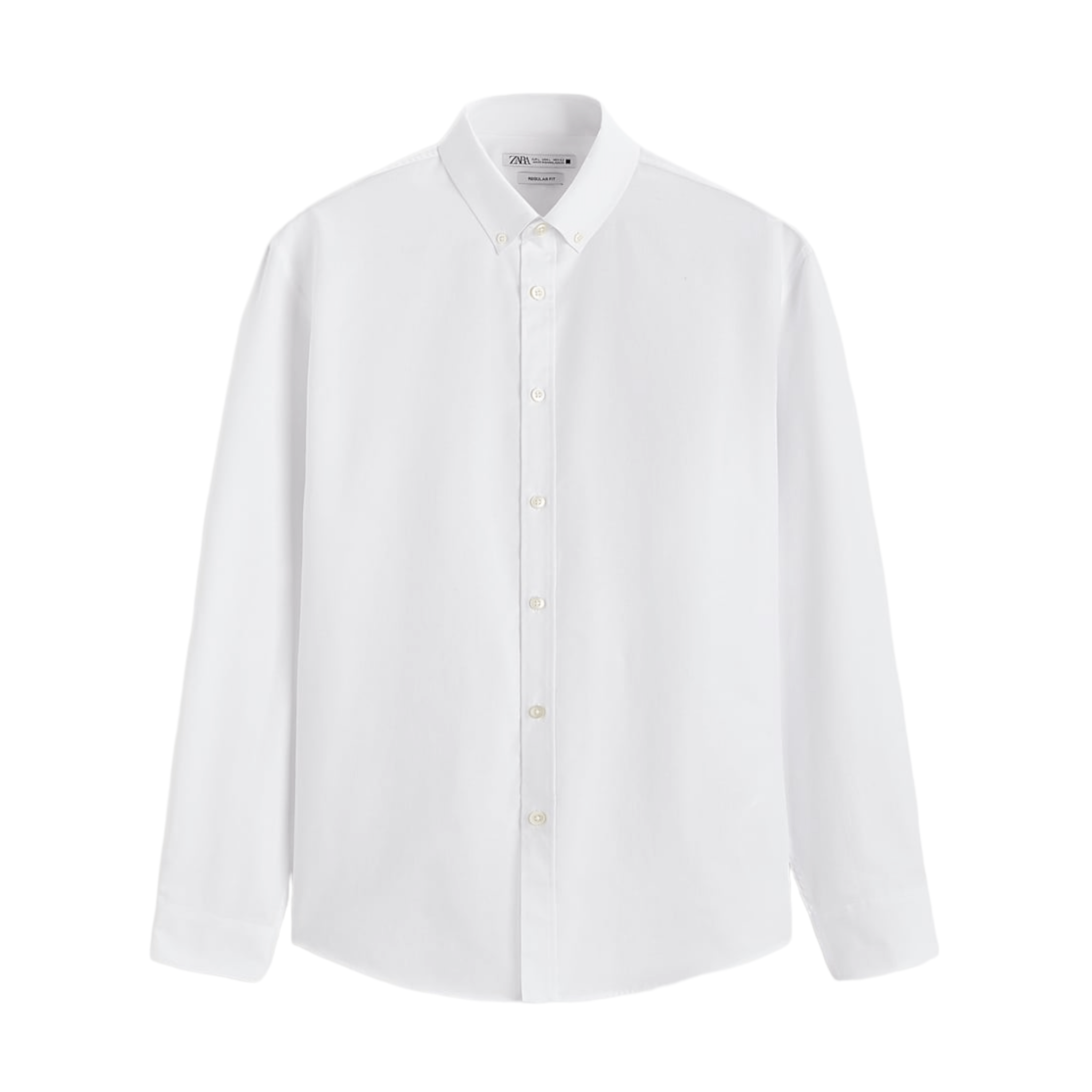 Рубашка Zara Easy Care Textured, белый