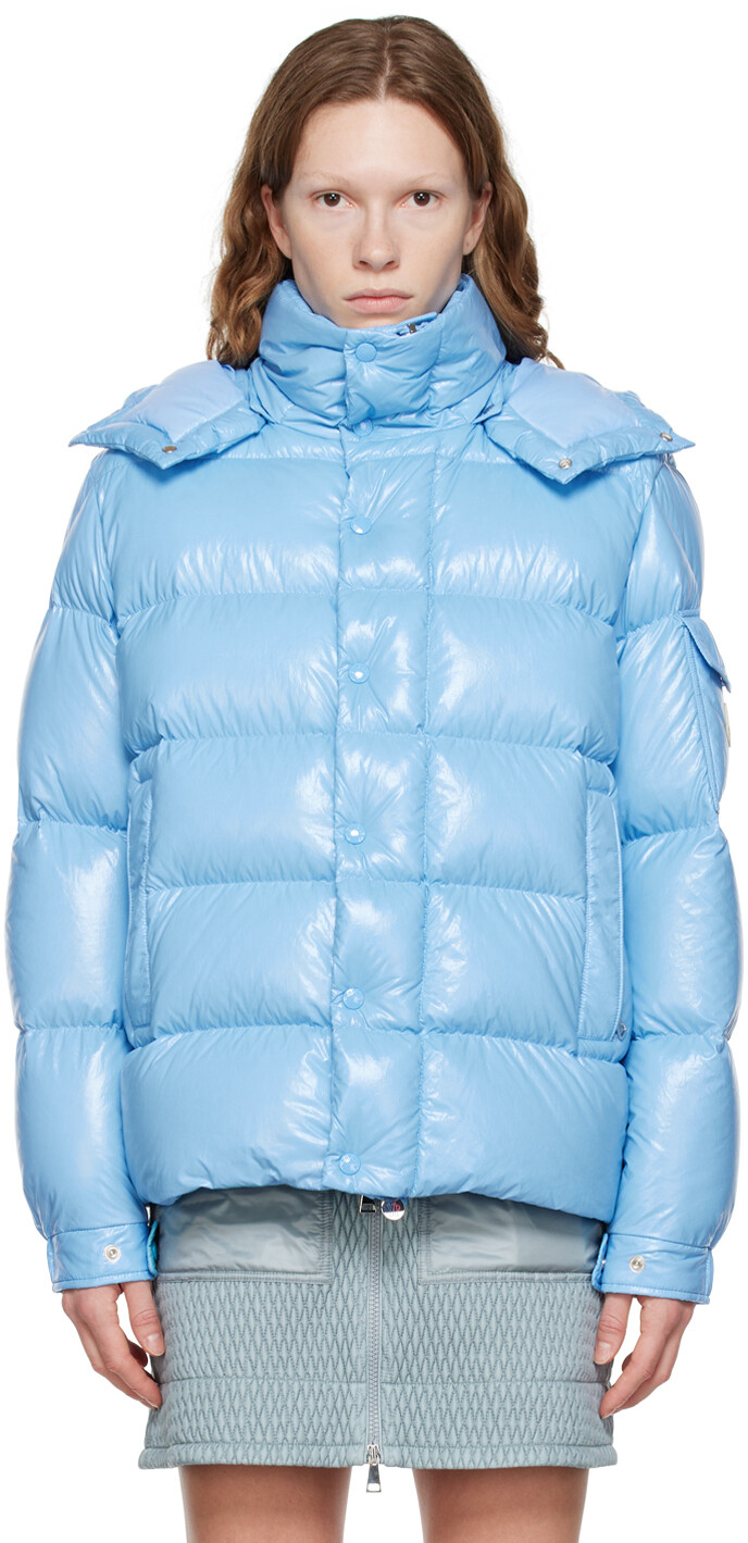

Синий пуховик Moncler Maya 70