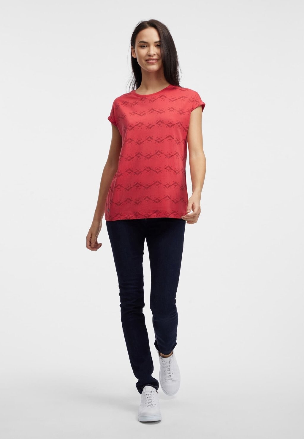 

Футболка с принтом DIONA Ragwear, цвет raspberry