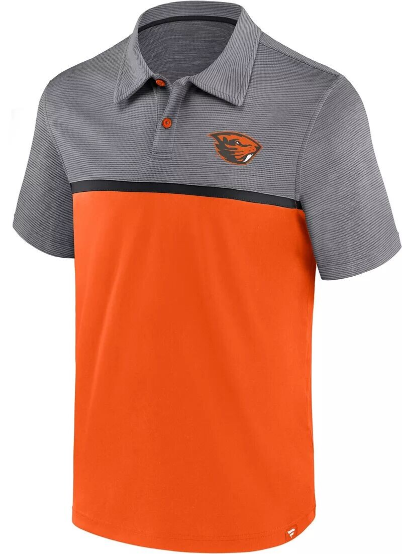 

Мужская рубашка-поло NCAA Oregon State Beavers серого/оранжевого цвета с полосками
