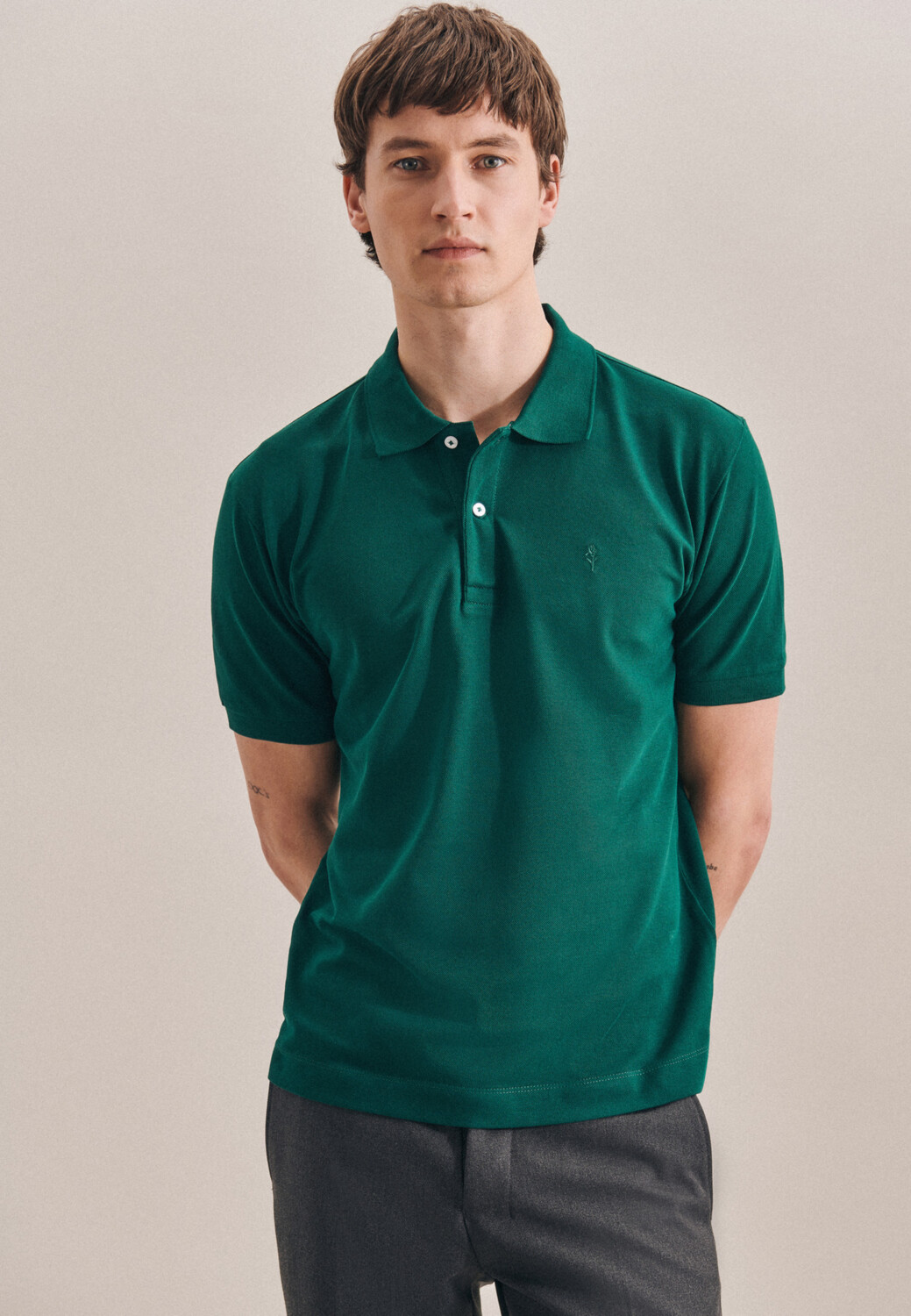 

Поло Seidensticker Polo Shirt Slim, зеленый